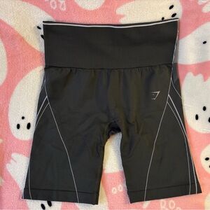 GYMSHARK Black Seamless Shorts Size Medium Women’s Gym Workout